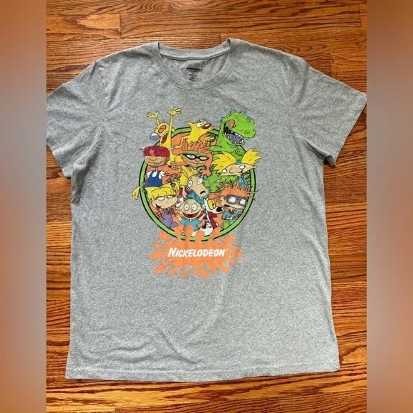 Nickelodeon Retro Graphic Tee, Gray Size XL - Picture 1 of 3